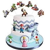Figuras Mario Bros,18 piezas Super Mario Cake Topper,Figuras Mario Bros,Super Mario...