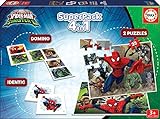 Educa - Superpack juegos Spiderman vs Sinister 6, contiene 2 puzzles, 1 juego de...