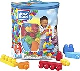 Mega Bloks Bolsa clásica con 80 bloques de construcción, juguete para bebé + 1...