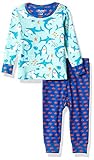 Hatley Organic Cotton Long Sleeve Pyjama Set Juego de Pijama, Fiesta del tiburón, 18...